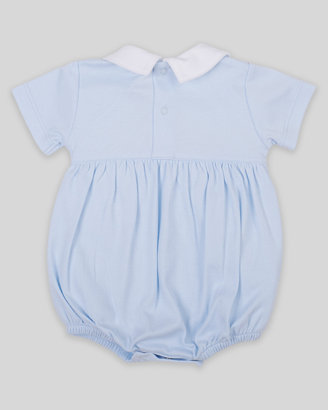 Bubble Renzi Baby Boy Pima Cotton Hand Smocked - Blue