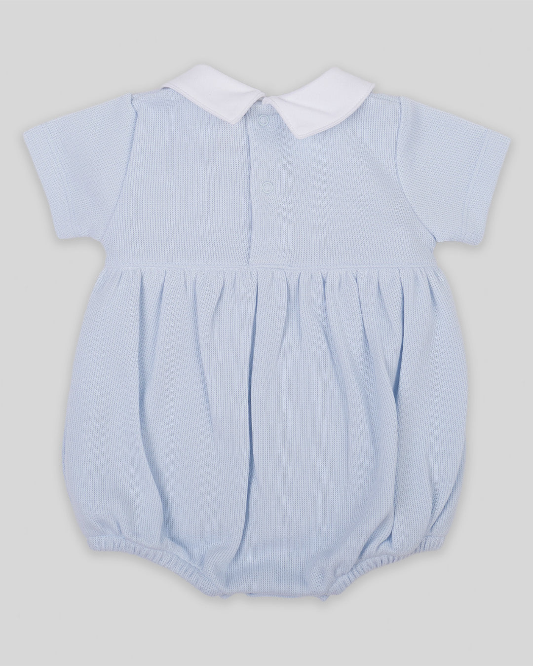 Bubble Joy Baby Boy Special Knit Pima Cotton Hand Smocked - Blue