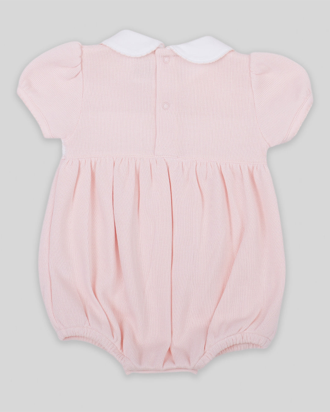 Bubble Daphne Baby Girl Special Knit Pima Cotton Hand Smocked - Pink