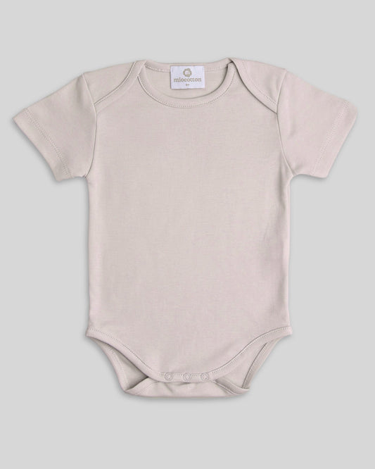 Nude bodysuit in pima cotton, soft and cozy for baby girls