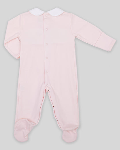 Footie Zuz Baby Girl Pima Cotton Hand Smocked - Pink