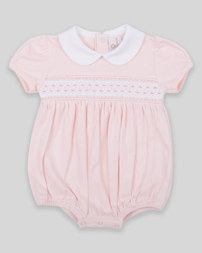 Bubble Daphne Baby Girl Pima Cotton Hand Smocked - Pink