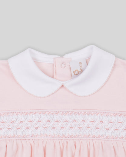 Bubble Daphne Baby Girl Pima Cotton Hand Smocked - Pink