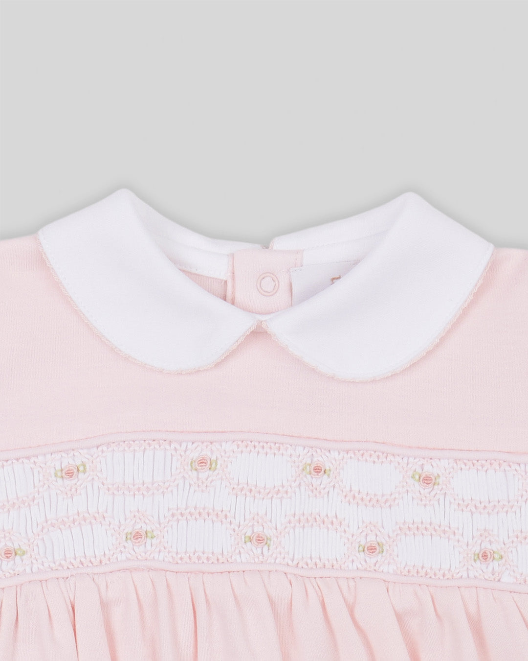 Bubble Emma Baby Girl Pima Cotton Hand Smocked - Pink