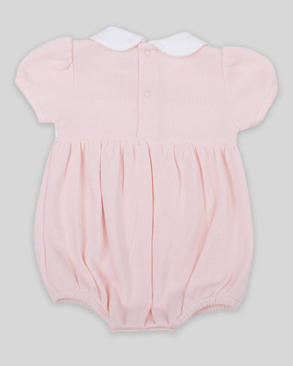 Bubble Daphne Baby Girl Special Knit Pima Cotton Hand Smocked - Pink
